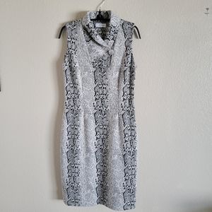 Calvin Klein Snake Skin Print Sleeveless Dress Size 4
